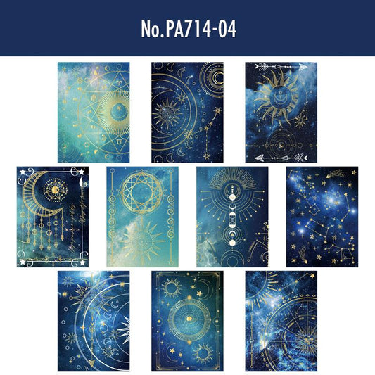 宇宙・星座・太陽のコラージュ素材紙