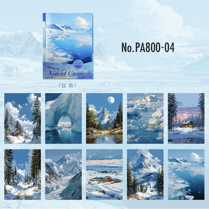 PA800｜風景 背景 景色 森の中 雪原 雪景色 紅葉 街並み