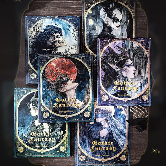 PA808 人物 動物 ダークファンタジー 月 死 墓 デザインペーパー 背景紙