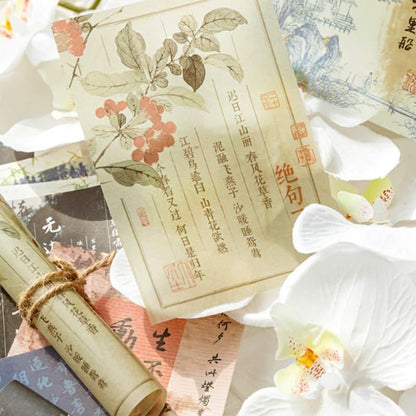 PA872｜中華風 漢字 漢文 掛軸 墨 習字