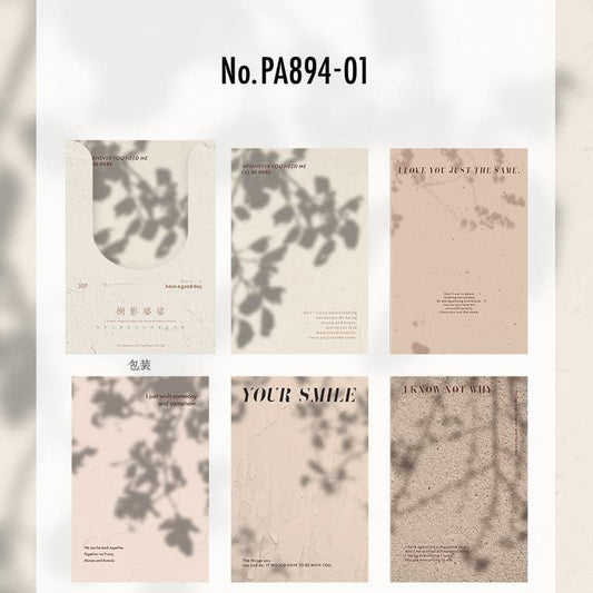 PA894｜素材紙 硫酸紙 白牛皮紙 光と影 日陰 シルエット テクスチャ
