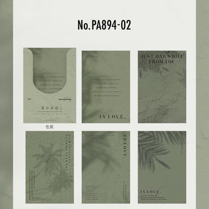 PA894｜素材紙 硫酸紙 白牛皮紙 光と影 日陰 シルエット テクスチャ