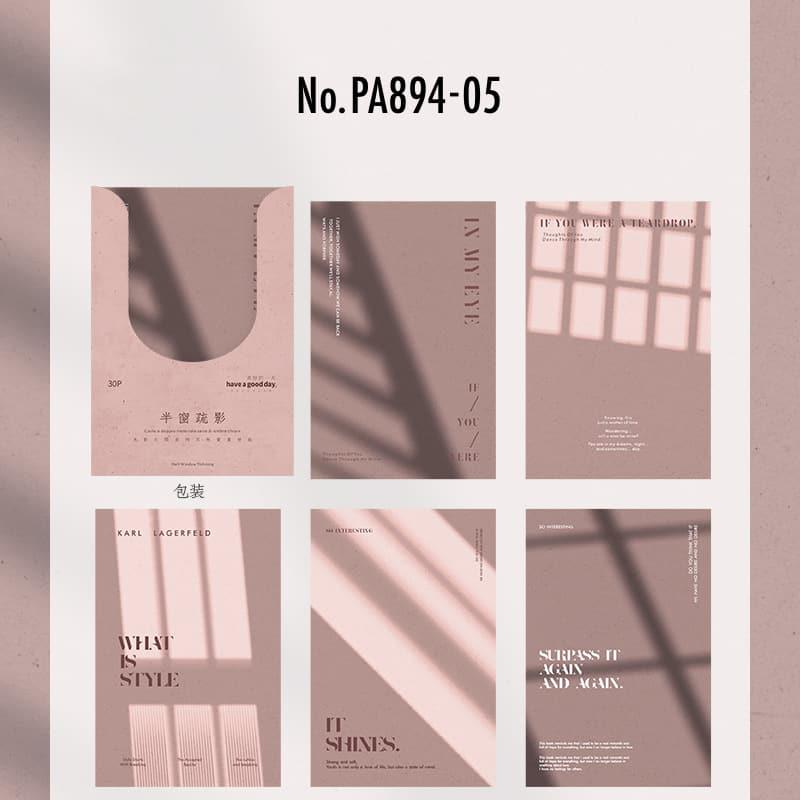 PA894｜素材紙 硫酸紙 白牛皮紙 光と影 日陰 シルエット テクスチャ