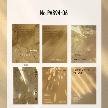 PA894｜素材紙 硫酸紙 白牛皮紙 光と影 日陰 シルエット テクスチャ