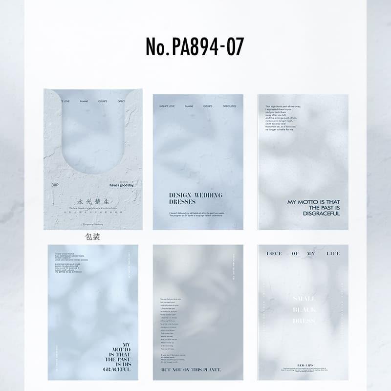 PA894｜素材紙 硫酸紙 白牛皮紙 光と影 日陰 シルエット テクスチャ