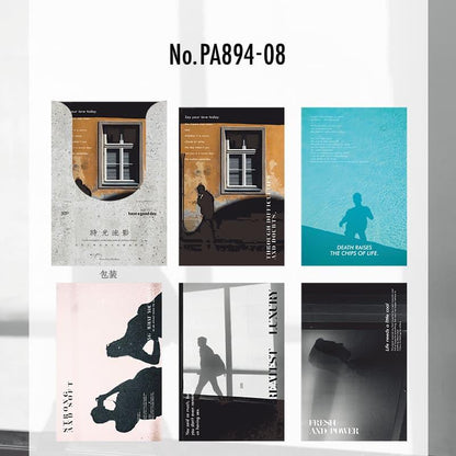 PA894｜素材紙 硫酸紙 白牛皮紙 光と影 日陰 シルエット テクスチャ