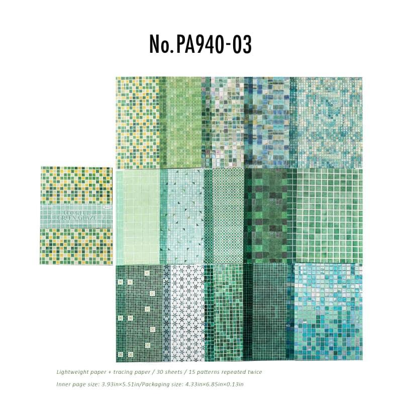 PA940｜硫酸紙 タイル モザイク 幾何学 チェック