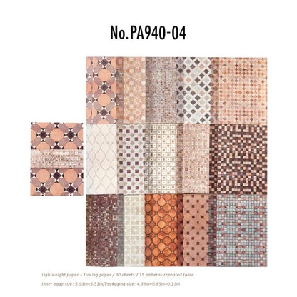 PA940｜硫酸紙 タイル モザイク 幾何学 チェック