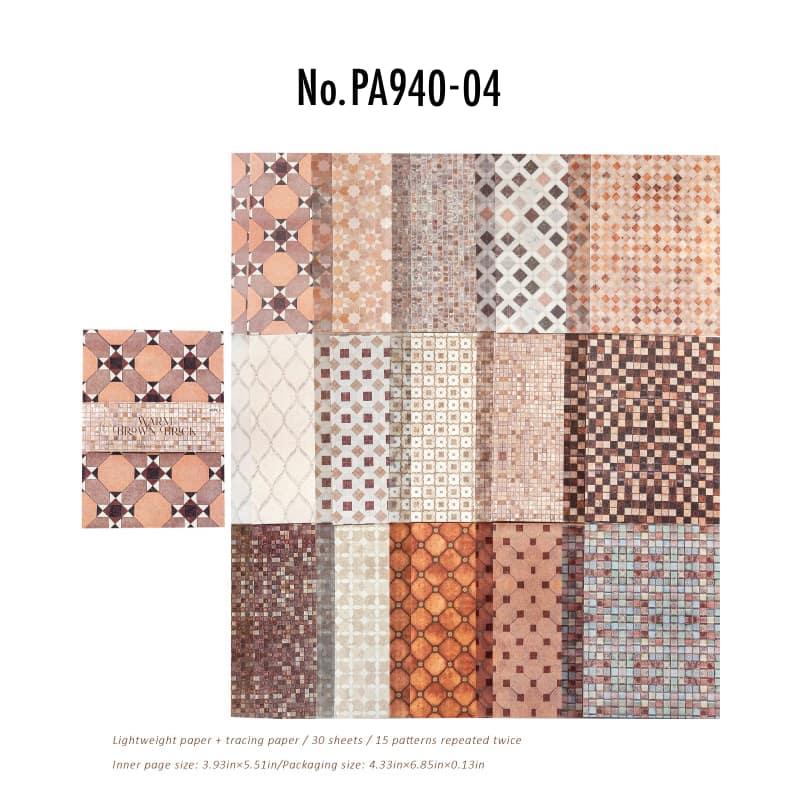 PA940｜硫酸紙 タイル モザイク 幾何学 チェック