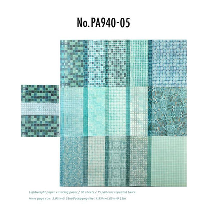 PA940｜硫酸紙 タイル モザイク 幾何学 チェック