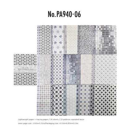 PA940｜硫酸紙 タイル モザイク 幾何学 チェック