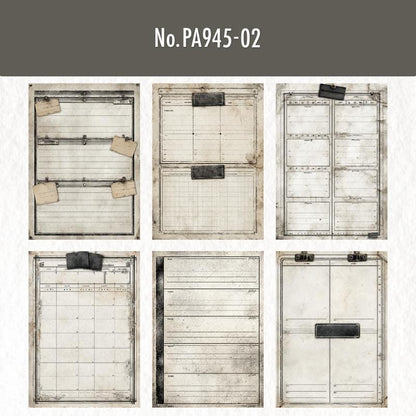 PA945｜方眼 台帳 カレンダー 記録表 ラベル