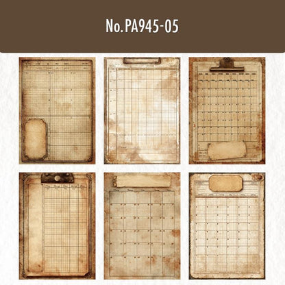 PA945｜方眼 台帳 カレンダー 記録表 ラベル