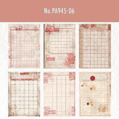 PA945｜方眼 台帳 カレンダー 記録表 ラベル