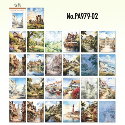 風景・街並み・旅行のコラージュ素材紙