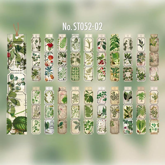 タグ・切手・植物のコラージュシール