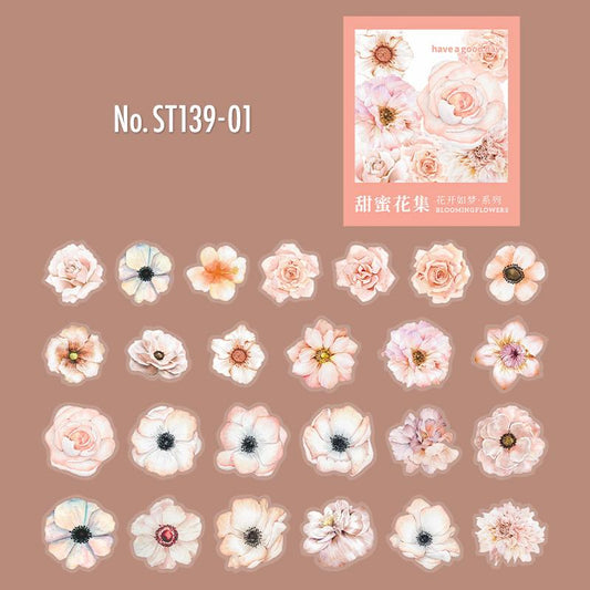 花・アジサイのPETコラージュシール