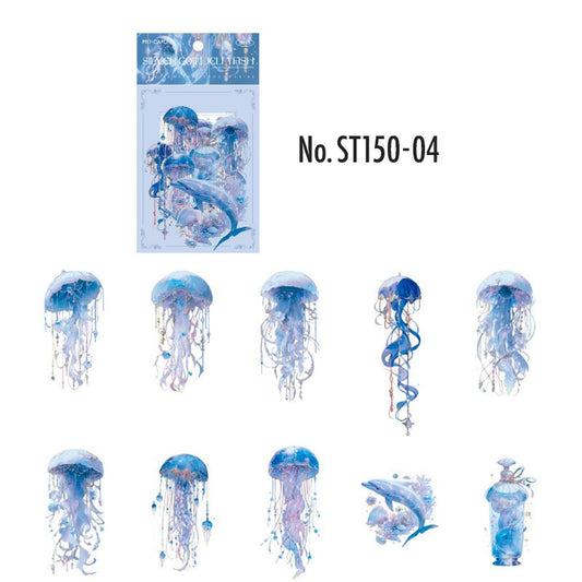 海月・くらげのPETコラージュシール