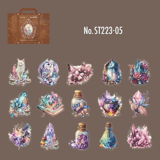 魔法・薔薇・猫のPETコラージュシール