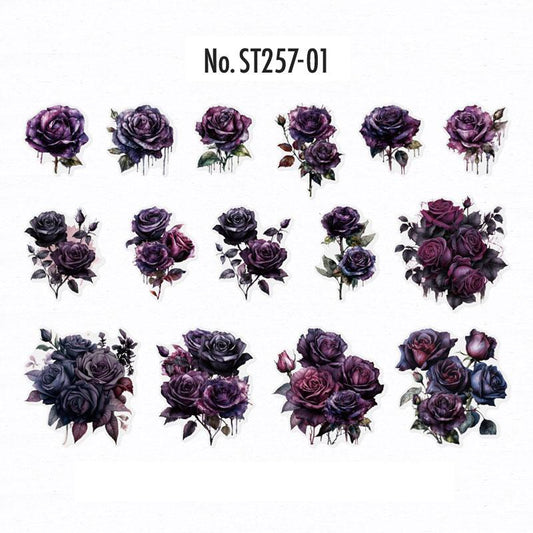 薔薇・花のPETコラージュシール