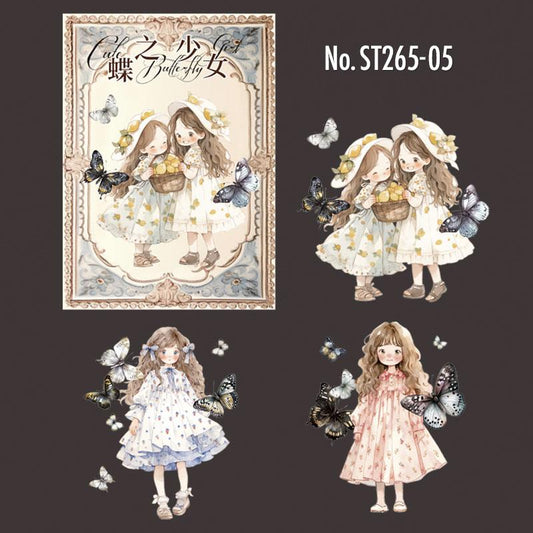 人物・女の子・子供のPETコラージュシール