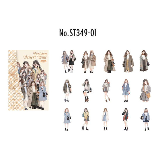 人物・女の子のPETコラージュシール