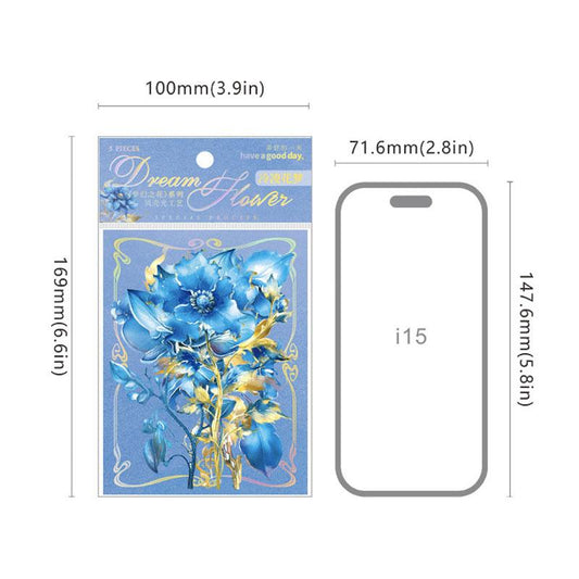ST370｜シール バラ 花 ローズ 薔薇 フレーク シール