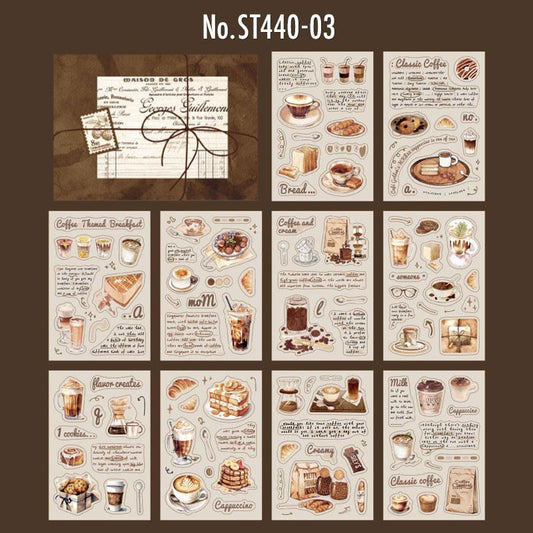 コーヒー・カフェ・珈琲和紙の和紙シール