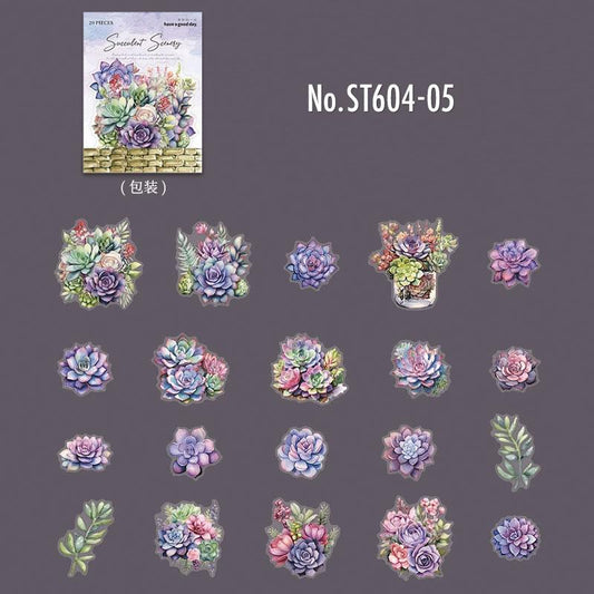 多肉植物・観葉植物のPETコラージュシール