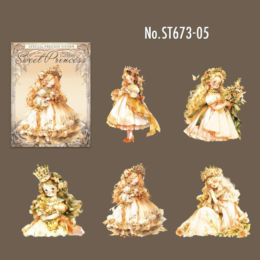 人物・女の子・ドレスのPETコラージュシール