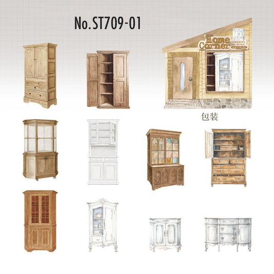 ST709｜シール 家具 建具 ライト 照明 窓 窓枠 本棚 ソファ チェア ドア 扉