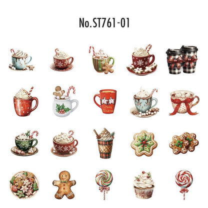 ST761｜シール クリスマス 飾り オーナメント 装飾 ベル ボール ツリー リボン