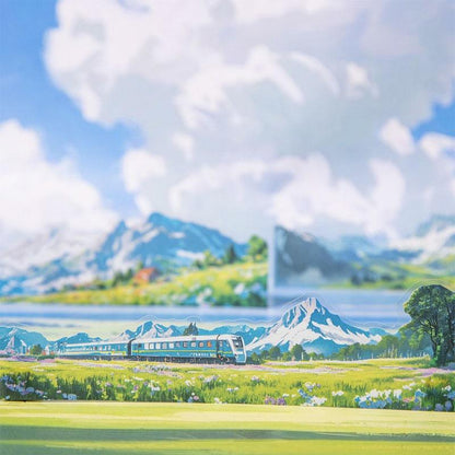 ST774｜シール 景色 風景 海辺 桜 富士山 紅葉 雪国 四季 春夏秋冬 シールブック