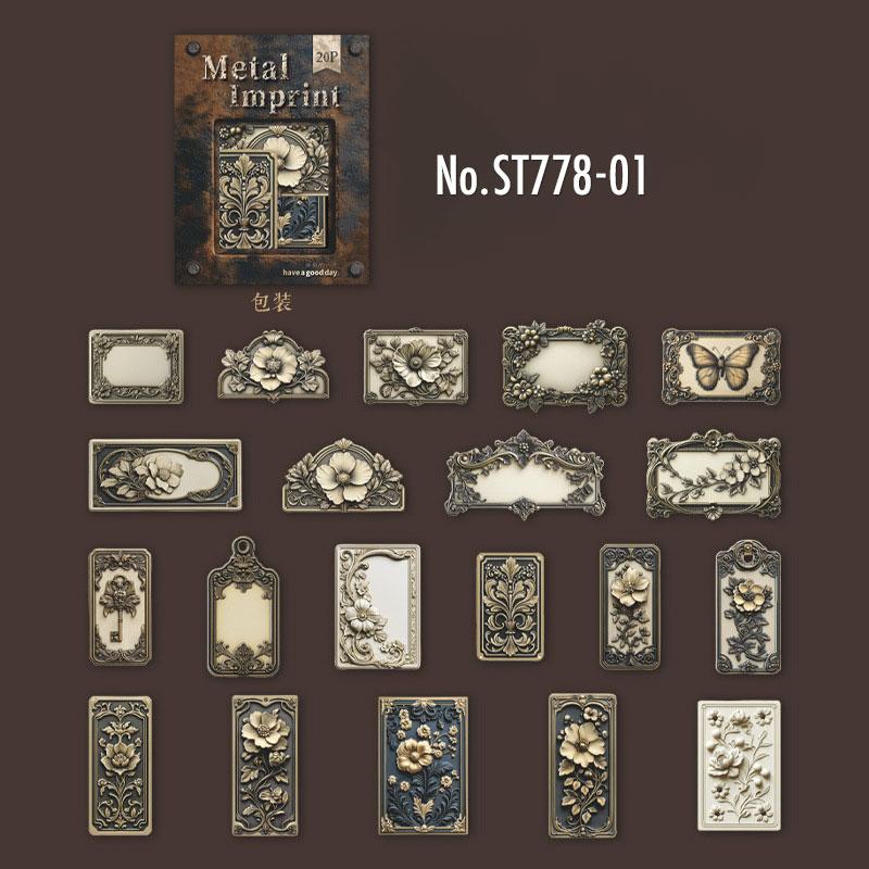 ST778｜シール タグ ラベル 金具 メタル