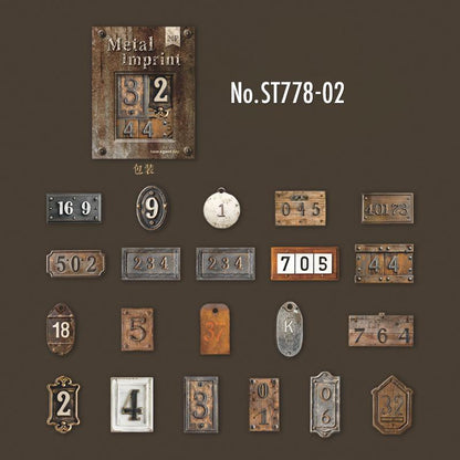 ST778｜シール タグ ラベル 金具 メタル