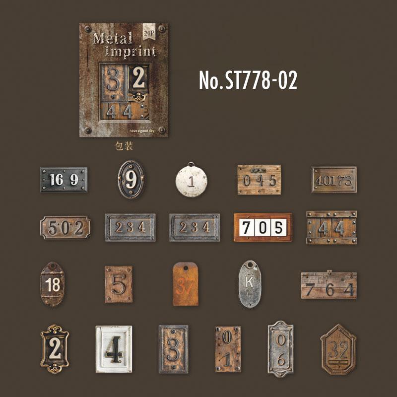 ST778｜シール タグ ラベル 金具 メタル