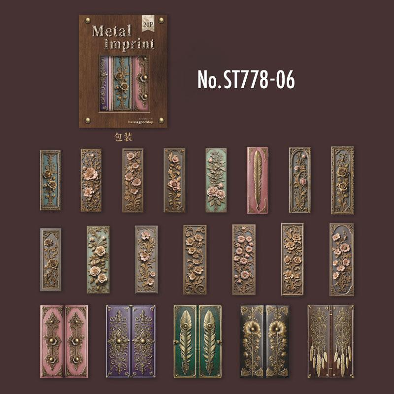 ST778｜シール タグ ラベル 金具 メタル