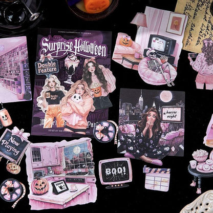 ST785｜シール ハロウィン 人物 女性 女の子 カボチャ 幽霊 小物