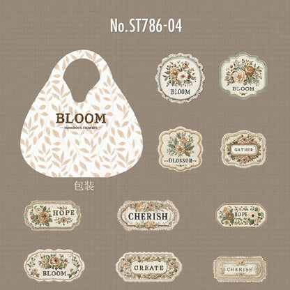 ST786｜シール ワッペン 刺繍 英語 ラベル タグ
