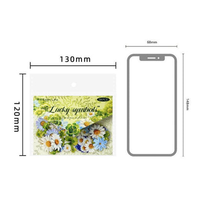 ST803 シール 花 蝶 パンジー ユリ マーガレット スイセン ポピー バタフライ