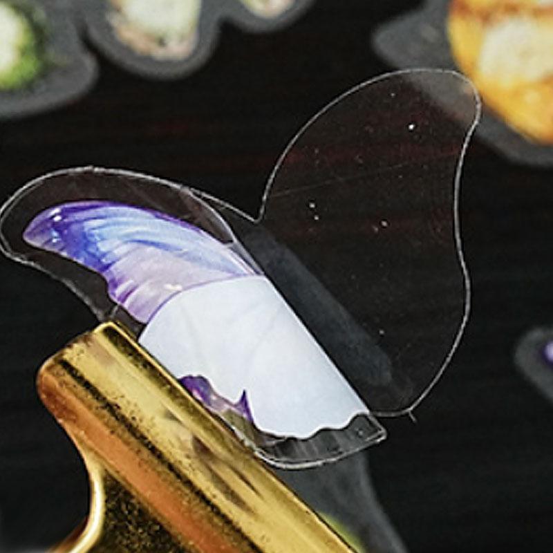 ST803 シール 花 蝶 パンジー ユリ マーガレット スイセン ポピー バタフライ