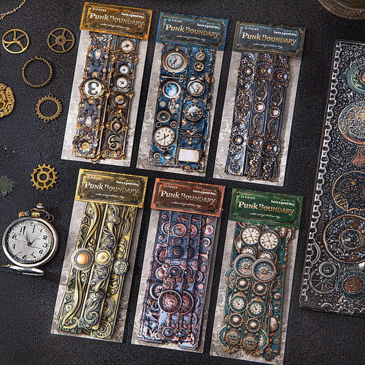 ST805 シール 装飾 飾り 歯車 時計 金具 スチームパンク