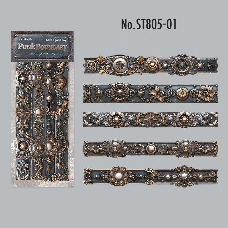 ST805 シール 装飾 飾り 歯車 時計 金具 スチームパンク