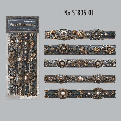 ST805 シール 装飾 飾り 歯車 時計 金具 スチームパンク