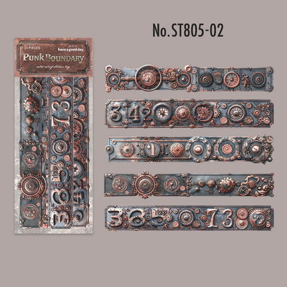 ST805 シール 装飾 飾り 歯車 時計 金具 スチームパンク