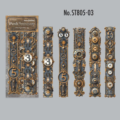 ST805 シール 装飾 飾り 歯車 時計 金具 スチームパンク