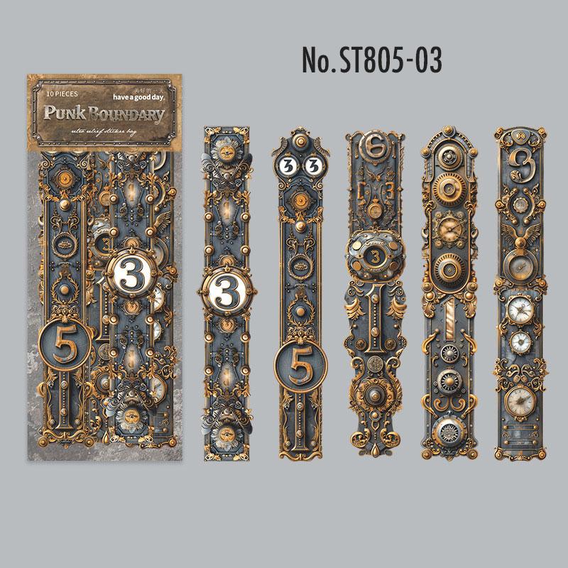 ST805 シール 装飾 飾り 歯車 時計 金具 スチームパンク