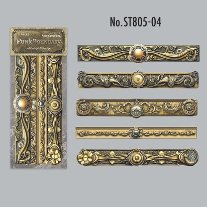 ST805 シール 装飾 飾り 歯車 時計 金具 スチームパンク