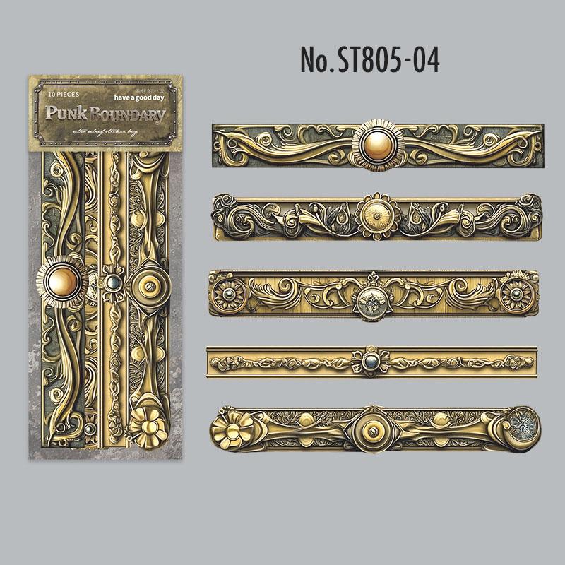 ST805 シール 装飾 飾り 歯車 時計 金具 スチームパンク