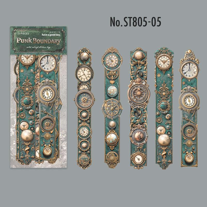 ST805 シール 装飾 飾り 歯車 時計 金具 スチームパンク